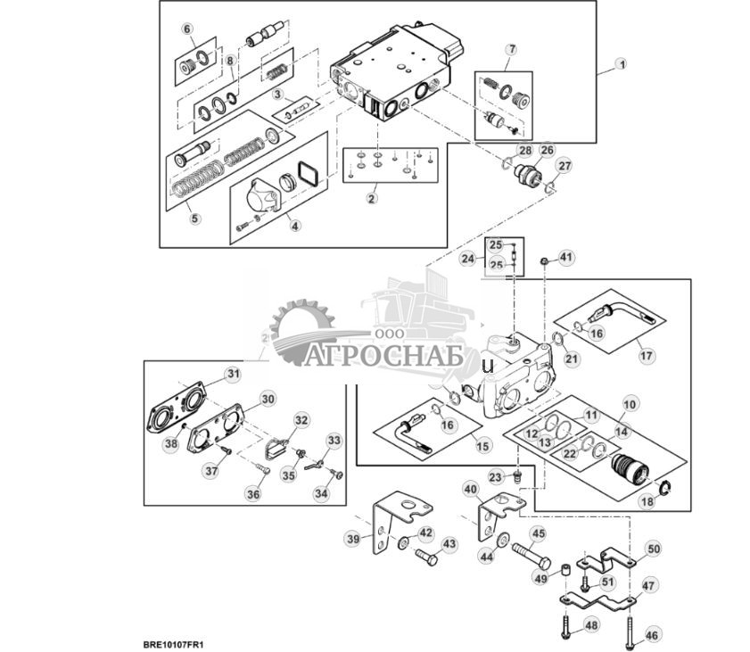 Комплект узла муфты 0,75 дюйма, задний SCV, высокий расход - ST800385 757.jpg
